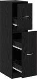 vidaXL Apothekerskast Zwart eiken 30 x 41 x 118 cm Bewerkt hout