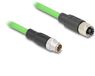 Delock M12 8-pins X-gecodeerde industriële netwerk verlengkabel | CAT6a | PUR | 2 meter