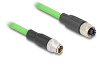 Delock M12 8-pins X-gecodeerde industriële netwerk verlengkabel | CAT6a | PUR | 2 meter