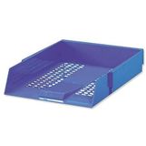 5 Star Brievenbakje polystyreen slagvast folio-formaat blauw Ref CP0435SBLU