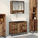 vidaXL Badkamermeubel Set 2-delig Oud Hout 80 x 33 x 60 cm