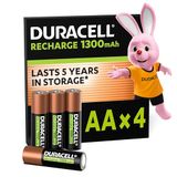 DURACELL AA Oplaadbare Batterijen, 4 Stuks, 1.2V, 1300 mAh NiMH