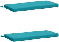 vidaXL - Coussin de banc - SOEST - 2 pièces - 100% Polyester - Turquoise - 80 x 40 x 5 cm