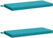 vidaXL - Coussin de banc - SOEST - 2 pièces - 100% Polyester - Turquoise - 80 x 40 x 5 cm