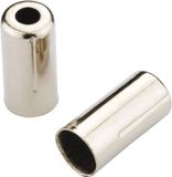 Jagwire End caps Open - 5mm Brake (crimp) - brass (1000pcs) - Chrome