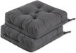 Unyqoos® Set de deux coussins de siège confortables en velours côtelé et mousse à mémoire de forme pour chaises de salle à manger - Gris