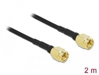 Delock Antenna Cable SMA plug to SMA plug LMR/CFD100 2 m low loss