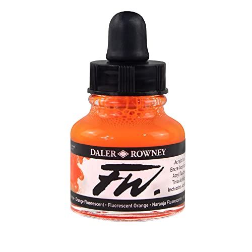 Daler-Rowney FW Artists Ink - Fluorescent Orange - 29ml