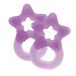 Dentistar DENTISTAR® Baby Bite Star - Set van 2 bijtringen - zacht en flexibel bijtringsspeelgoed - voor baby's vanaf 3 maanden - BPA vrij, Made in Germany - paars