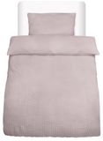 Beautissu Meline Seersucker, 135x200 + 40x80cm, Taupe, 2-tlg., housse de couette