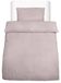 Beautissu Meline Seersucker, 135x200 + 40x80cm, Taupe, 2-tlg., housse de couette