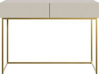 Selsey Veldio - Kaptafel 110 cm - Grijs beige met gouden poten