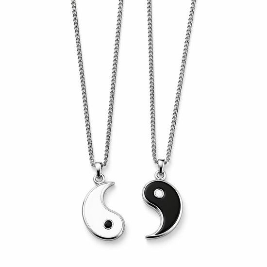 LGT JWLS Vriendschaps ketting Yin Yang - Dames - Staal - 45 cm