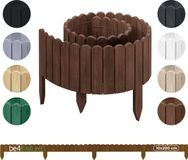 be4nature Bordure de jardin bois flexible 10 x 200 cm brun foncé imprégné
