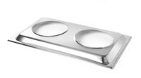 Hendi 470930 Opzetstuk voor 2 bainmariepannen – GN 1/1 – Roestvast staal – 530x325x30mm