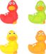JCHIEN Flamingo Lelka - Speelgoed Honden - Hs Lelka Latex Eenden 7x6x8,5cm Assortiment - 1st