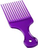 New Age Devi Thuis in Waren B.V. Brede Tanden Afro Haar Krullend Haar Vork Kam Paars Unisex Haar Stijl Krullend Massage Kappers Insert Borstel Haar Styling Tool