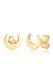 Elli Oorbellen Halve maan luna basic trend mat verguld 925 zilver