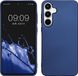 kwmobile Samsung Galaxy A55 5G hoesje - Back cover - Metallic Blauw