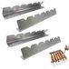 Brochettes 4 pièces - Râtelier en acier inoxydable - Accessoire brochettes shish kebab - Accessoires de grill de barbecue - Convient pour grill à gaz - Compact et réutilisable - Porte-brochettes