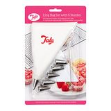 Tala Spuitzak Set 9 Delig met 6 Roestvrijstalen Spuitmondjes Adapter Schraper en Reinigingsborstel voor Taarten Cupcakes Koekjes Glazuur en Botercrème