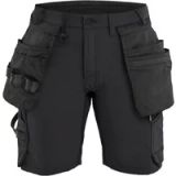 Blåkläder Dames Arbeitshorts 4-way stretch 71241645 Zwart Katoen