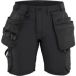 Blåkläder Dames Arbeitshorts 4-way stretch 71241645 Zwart Katoen
