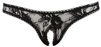 Luxe Bol Open Kruis String - Zwart