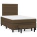 Maison Exclusive - Sommier À Lattes De Lit Et Matelas Marron Foncé 120x190cm Tissu