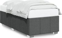 vidaXL Bedframe zonder matras, donkergrijs, 90x190 cm, stof