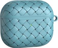 By Qubix Qubix AirPods 3 hoesje - TPU - Woven series - Blauwgrijs