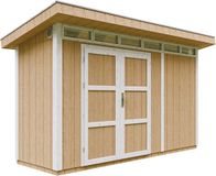 Timbela M902A-HARVEST HONEY - LP SmartSide Tuinhuis op houtbasis - 4 m² - 161x412xH239 cm - met vloer en verf