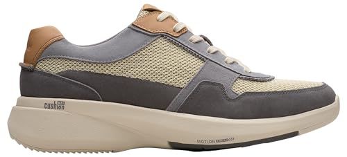 Clarks Lehman Race Mens Grey Combi, 9