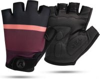 Rogelli Impress II Fietshandschoenen Zomer - Wielrenhandschoenen - Korte Vinger - Dames - Bordeaux, Koraal, Zwart - Maat XS