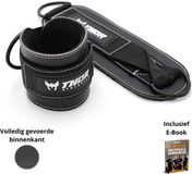 Thor Athletics Ankle Straps - Leren Enkelband Fitness - Enkel Strap - Zwart - Inclusief E-Book - One Size - Per Paar
