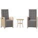 Syfax Bistroset 3-delige Bistroset met kussens poly rattan gemengd beige