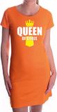 Bellatio Decorations Shoppartners Bv Koningsdag jurkje Queen of booze met kroontje oranje - dames - Kingsday drank outfit / dress / kleding S