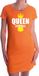 Bellatio Decorations Shoppartners Bv Koningsdag jurkje Queen of booze met kroontje oranje - dames - Kingsday drank outfit / dress / kleding S