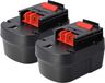 vhbw 2x batterie compatible avec Black & Decker PS122K, PS122KB, SS12, SS12CR, HPD1202KF, KC2000FK, PS12HAK, HPD12K-2 outil (1500 mAh, NiMH, 12 V)