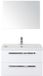 BES LED Seville Badmeubelset 80 cm - Wit Hoogglans - Keramische Wastafel Wit Djazz met Spiegel