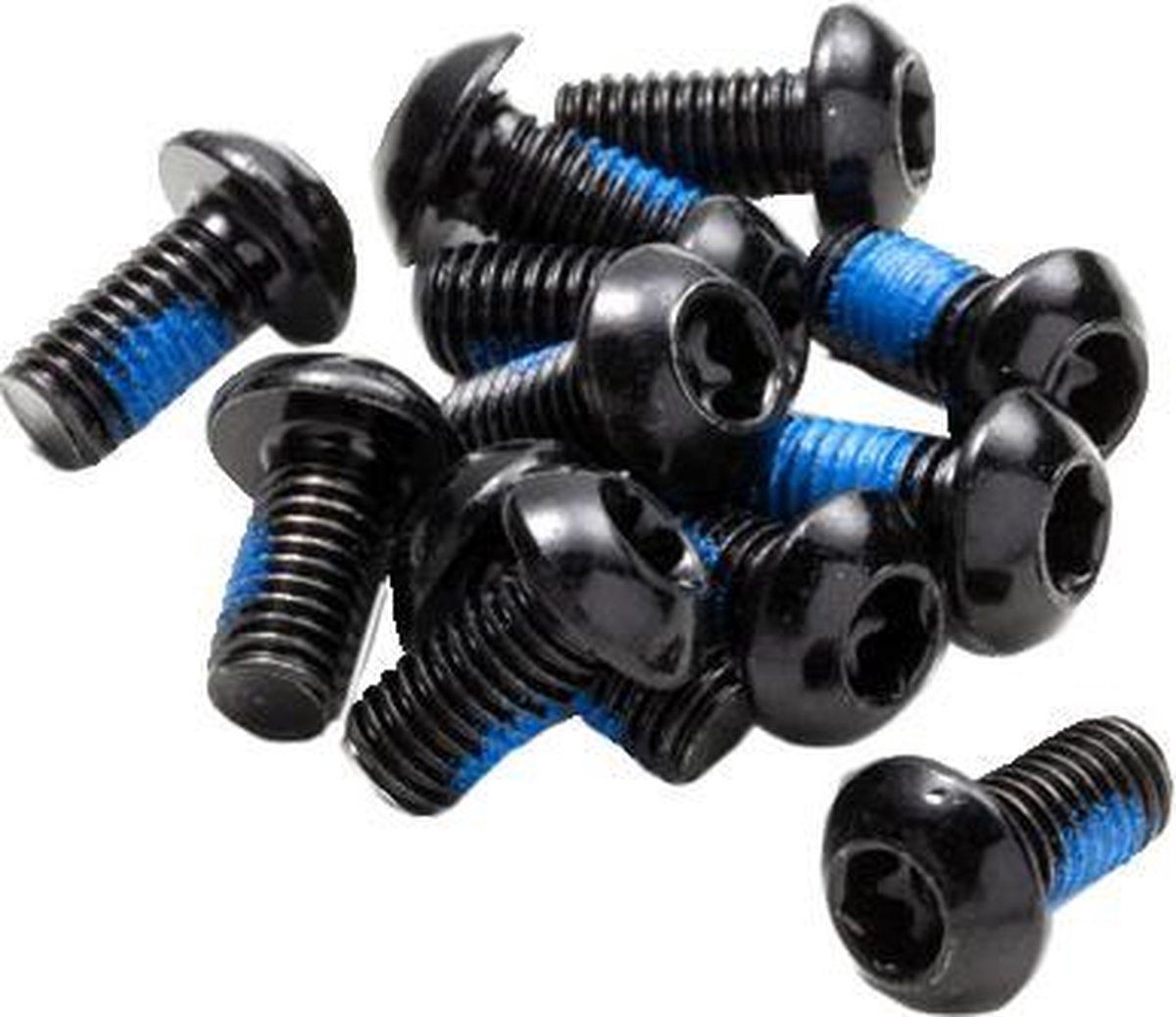 Reverse Disc Rotor Bolt Set - 12 Pieces - Black