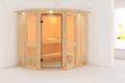 Karibu | Amelia 1 Sauna avec toit | Porte en verre bronze