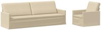 vidaXL Canapé 2 places Tissu Crème