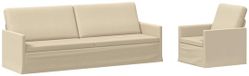 vidaXL Canapé 2 places Tissu Crème