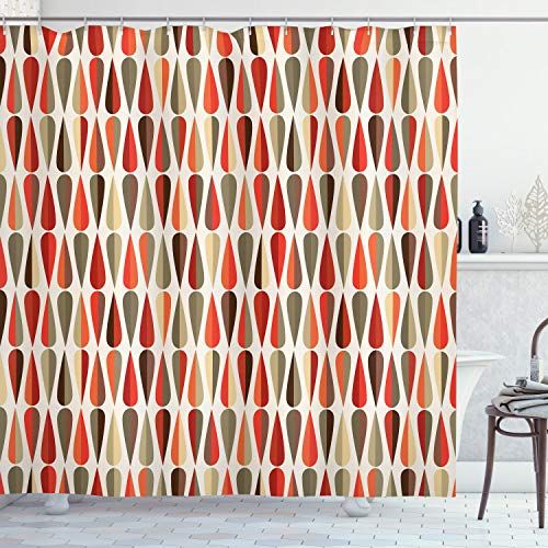 ABAKUHAUS retro Douchegordijn - 70s Retro Style - 175 x 200 cm - Veelkleurig