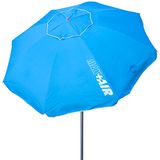 AKTIVE Strandparasol, groot, winddicht, zeer robuust, kantelbare mast, inclusief opbergtas met draaggreep, grote strandparasol, blauw