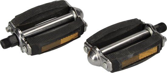 Benson Universele Fietspedalen Set met Reflectoren - Zwart - 9x7x2cm - 2 Stuks