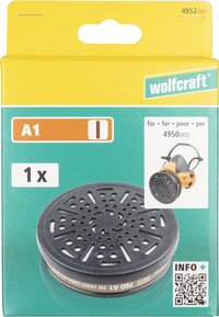 wolfcraft - Gasmasker Filter A1 - voor Halfgelaatsmasker - 4952000