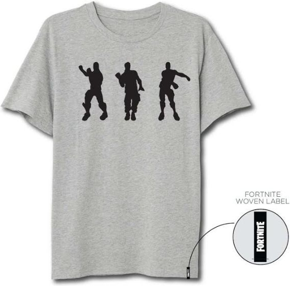 Hole in the Wall Fortnite - Fresh Dance Grey T-Shirt