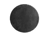 H & H 9298425 bord, rond, 25 x 0,5 cm, steen, antraciet